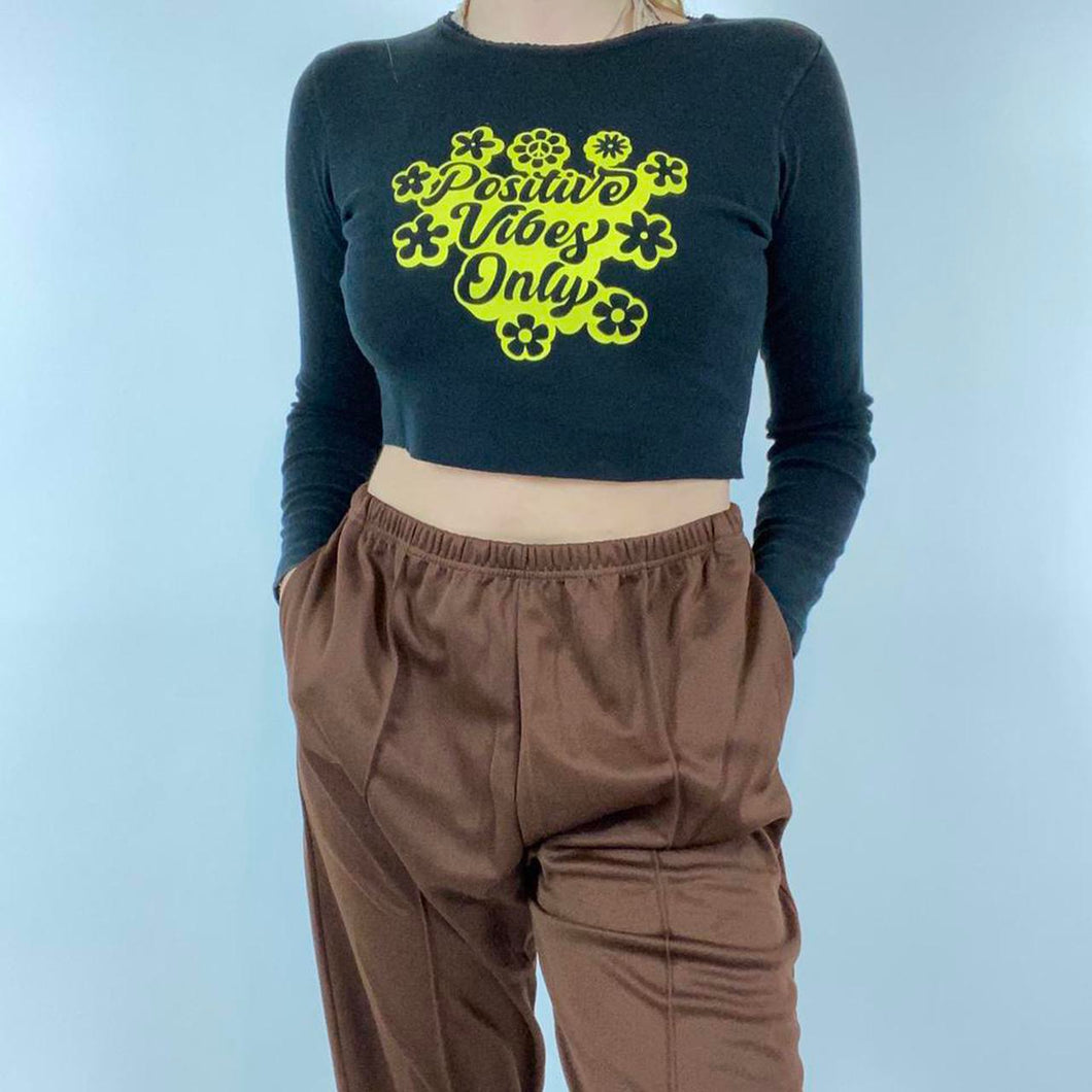 Custom positive vibes only top