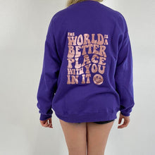 Load image into Gallery viewer, Custom upcycled world crewneck
