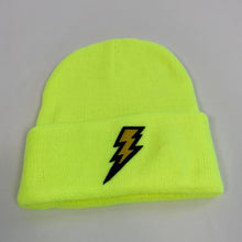 Load image into Gallery viewer, Custom lighting bolt beanie
