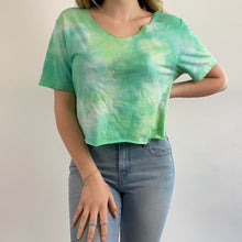 Load image into Gallery viewer, Reworked tie dye bedazzled tee
