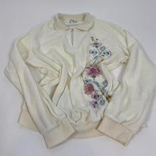 Load image into Gallery viewer, Vintage collared floral fleece
