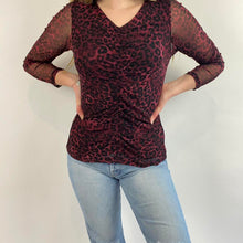 Load image into Gallery viewer, Y2K Nine West leopard blouse
