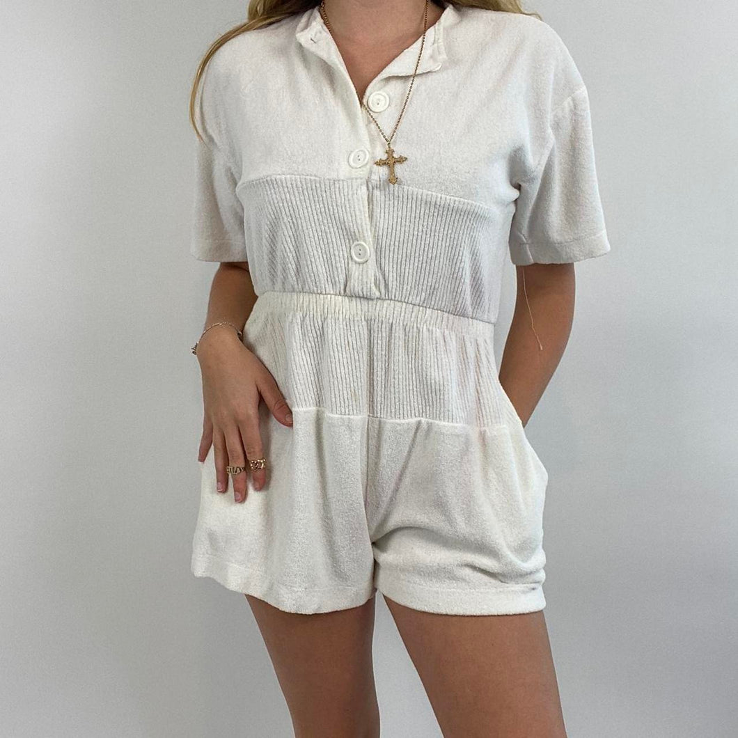 Vintage terry cloth romper